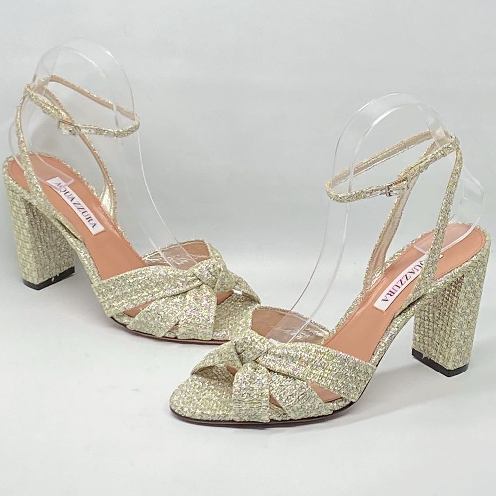 Aquazzura Nina 85MM Knotted Sandals size 38